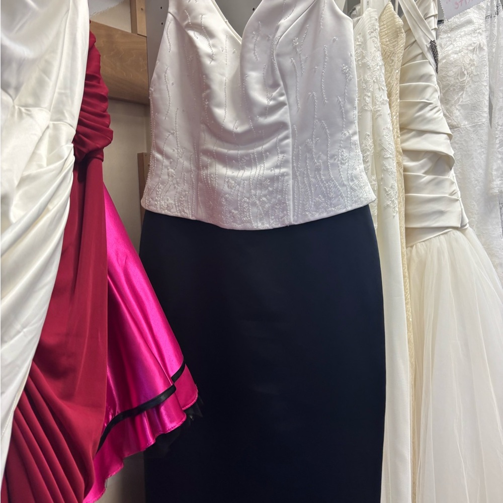 Elegant‎ White and Black Gown